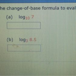 Evaluate logarithm decimal chegg