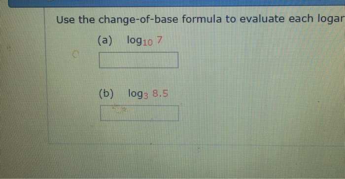 Evaluate logarithm decimal chegg