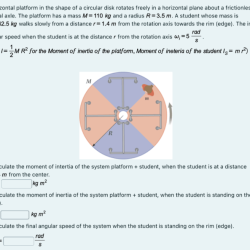 A horizontal platform in the shape of a circular disk