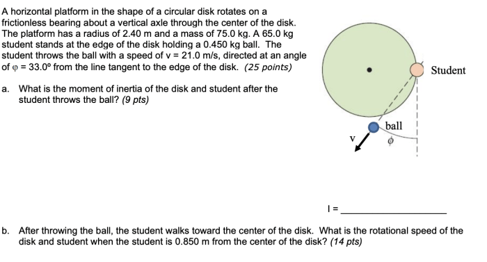 Horizontal platform circular shape rim disk angular has suppose jumped student had center